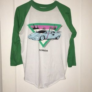RETRO FLORIDA CAR BASEBALL STYLE SHIRT